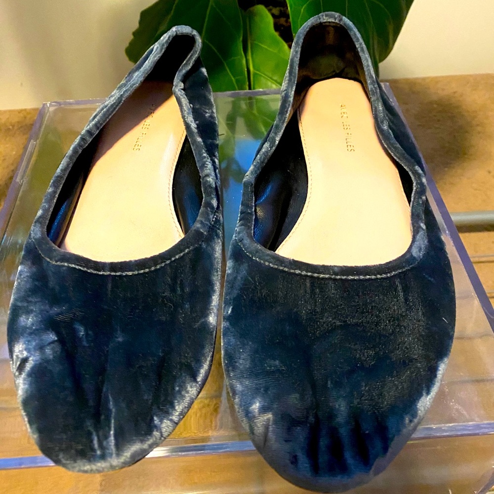Avec Les Filles Crushed Velvet Ballet Flats